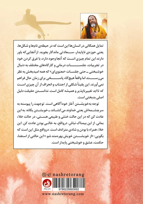 پشت جلد با توضیحی درباره موضوع کتاب